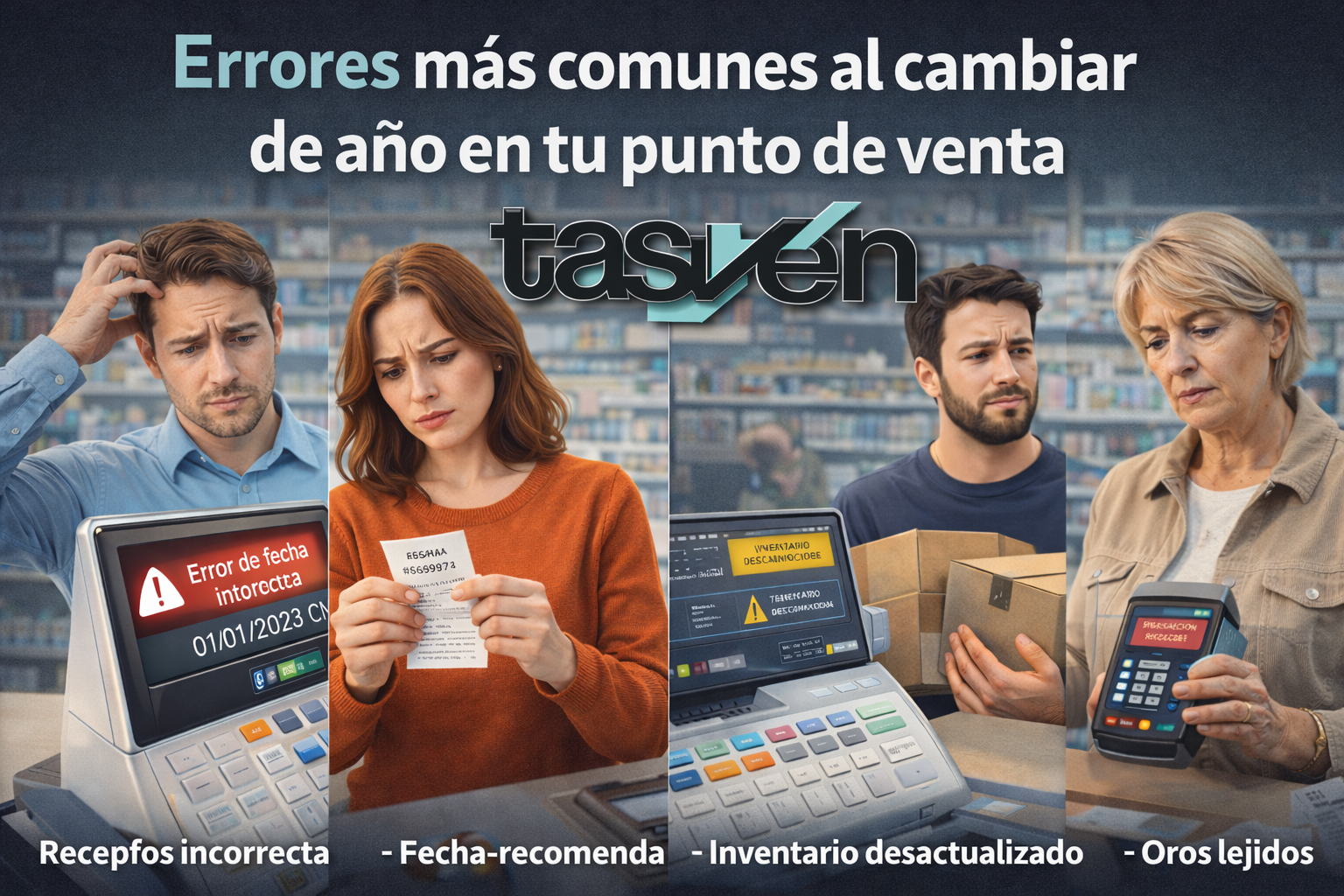 Descubre los errores más comunes al cambiar de año en tu punto de venta y cómo evitarlos con buenos cierres, respaldos, cortes de caja y configuración correcta 