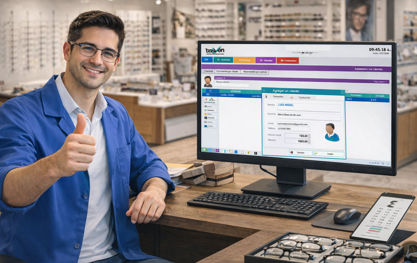 Software de punto de venta para �pticas